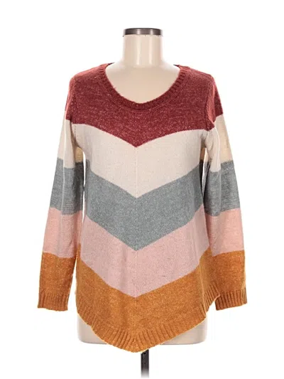 Pre-owned Fortune + Ivy Pullover Sweater In Brown