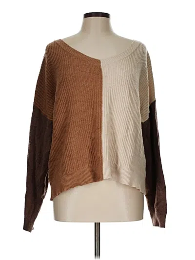 Pre-owned Fortune + Ivy Pullover Sweater In Brown