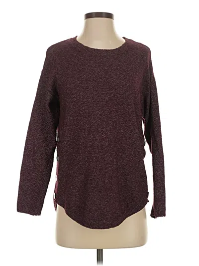 Pre-owned Fortune + Ivy Pullover Sweater In Burgundy