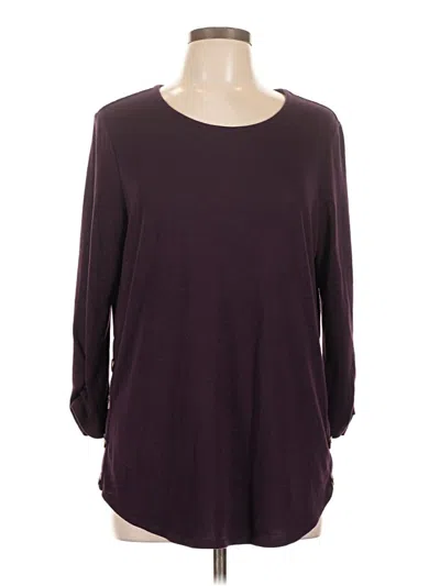 Pre-owned Fortune + Ivy Pullover Sweater In Burgundy