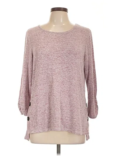 Pre-owned Fortune + Ivy Pullover Sweater In Burgundy