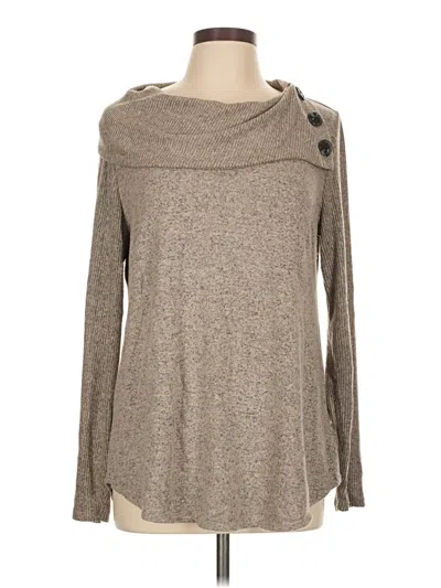 Pre-owned Fortune + Ivy Pullover Sweater In Tan