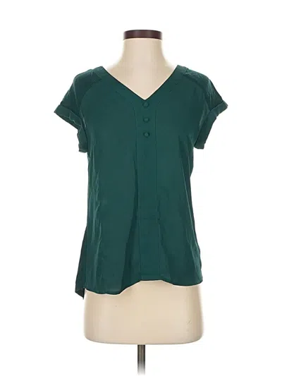 Pre-owned Fortune + Ivy Short Sleeve Blouse In Blue