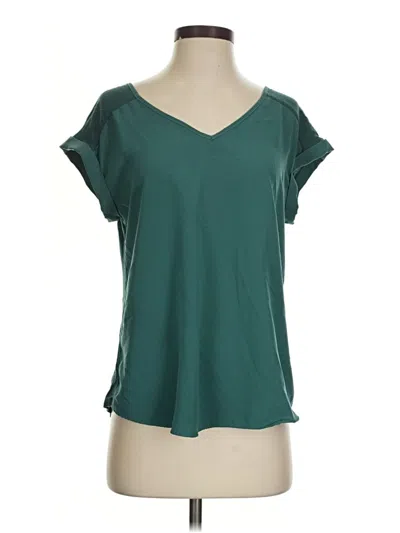 Pre-owned Fortune + Ivy Short Sleeve Blouse In Blue