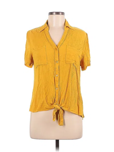 Pre-owned Fortune + Ivy Short Sleeve Blouse In Orange