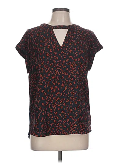 Pre-owned Fortune + Ivy Short Sleeve Blouse In Orange