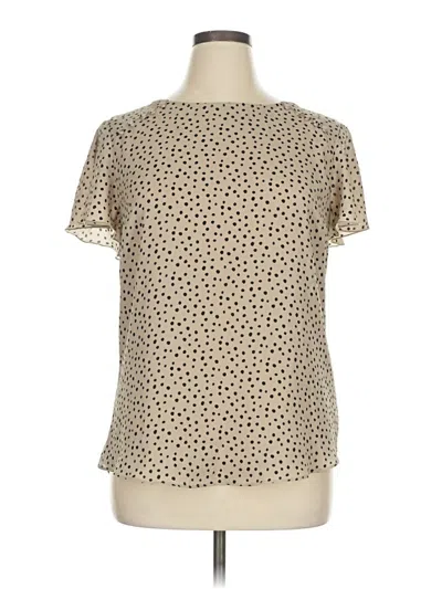 Pre-owned Fortune + Ivy Short Sleeve Blouse In White