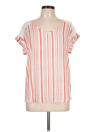 Pre-owned Fortune + Ivy Short Sleeve T-shirt In Red