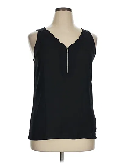 Pre-owned Fortune + Ivy Sleeveless Blouse In Black
