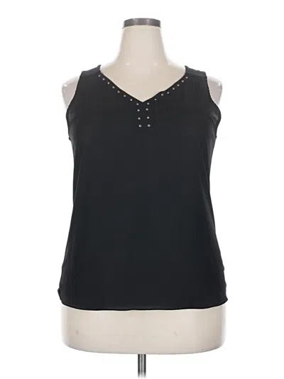 Pre-owned Fortune + Ivy Sleeveless Blouse In Black
