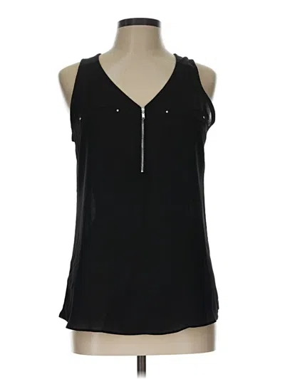 Pre-owned Fortune + Ivy Sleeveless Blouse In Black