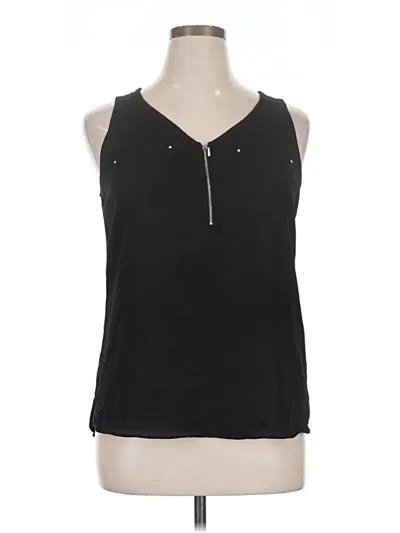 Pre-owned Fortune + Ivy Sleeveless Blouse In Black