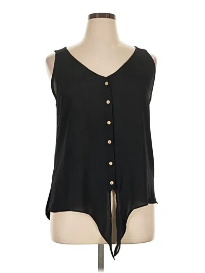 Pre-owned Fortune + Ivy Sleeveless Blouse In Black