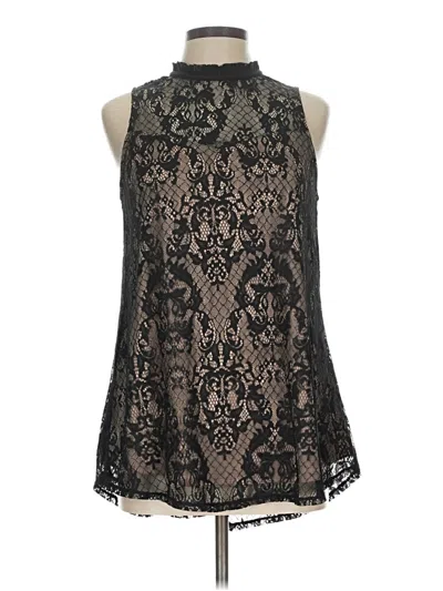 Pre-owned Fortune + Ivy Sleeveless Blouse In Black
