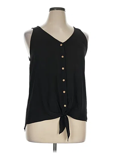 Pre-owned Fortune + Ivy Sleeveless Blouse In Black
