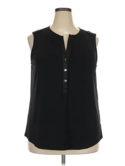 Pre-owned Fortune + Ivy Sleeveless Blouse In Black