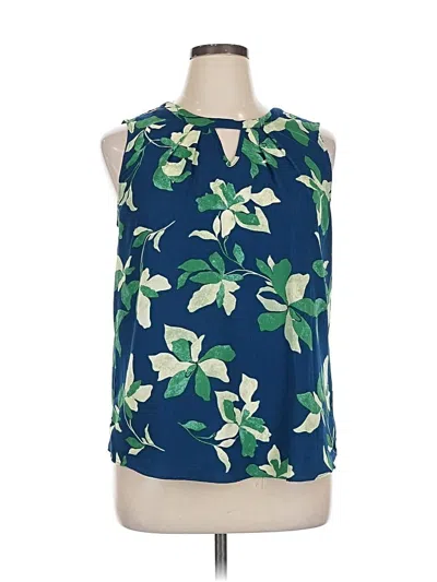 Pre-owned Fortune + Ivy Sleeveless Blouse In Blue