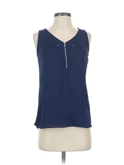 Pre-owned Fortune + Ivy Sleeveless Blouse In Blue