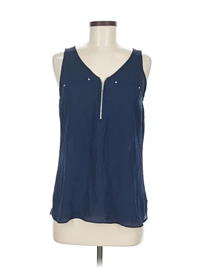 Pre-owned Fortune + Ivy Sleeveless Blouse In Blue