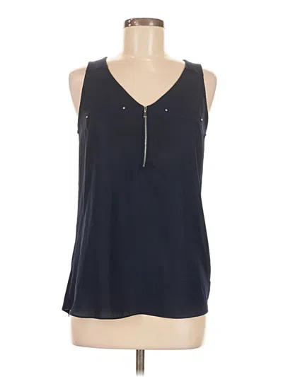 Pre-owned Fortune + Ivy Sleeveless Blouse In Blue