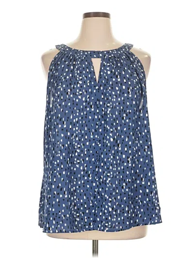 Pre-owned Fortune + Ivy Sleeveless Blouse In Blue