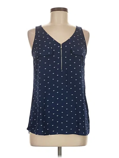 Pre-owned Fortune + Ivy Sleeveless Blouse In Blue