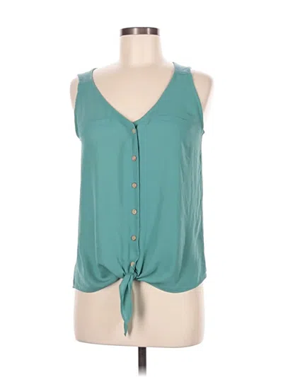 Pre-owned Fortune + Ivy Sleeveless Blouse In Blue