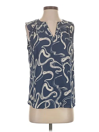 Pre-owned Fortune + Ivy Sleeveless Blouse In Blue