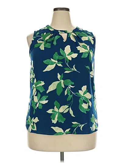 Pre-owned Fortune + Ivy Sleeveless Blouse In Blue