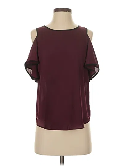 Pre-owned Fortune + Ivy Sleeveless Blouse In Burgundy