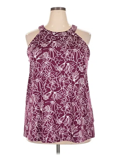 Fortune + Ivy Sleeveless Blouse In Burgundy