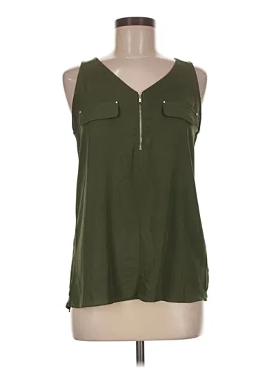 Pre-owned Fortune + Ivy Sleeveless Blouse In Green