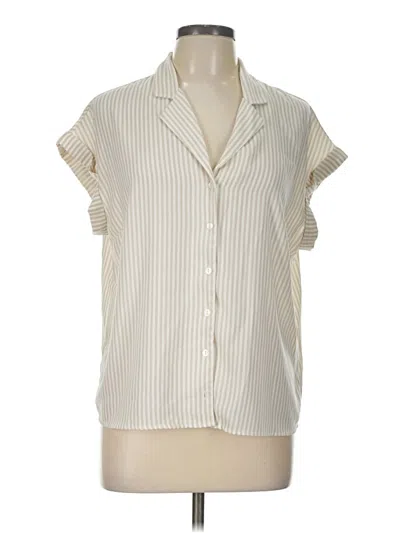 Pre-owned Fortune + Ivy Sleeveless Blouse In Ivory