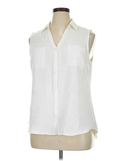 Pre-owned Fortune + Ivy Sleeveless Blouse In Ivory