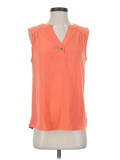 Pre-owned Fortune + Ivy Sleeveless Blouse In Orange