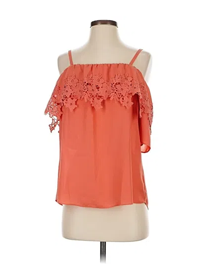 Pre-owned Fortune + Ivy Sleeveless Blouse In Orange