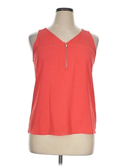 Pre-owned Fortune + Ivy Sleeveless Blouse In Orange