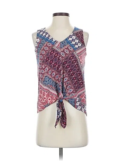 Pre-owned Fortune + Ivy Sleeveless Blouse In Purple