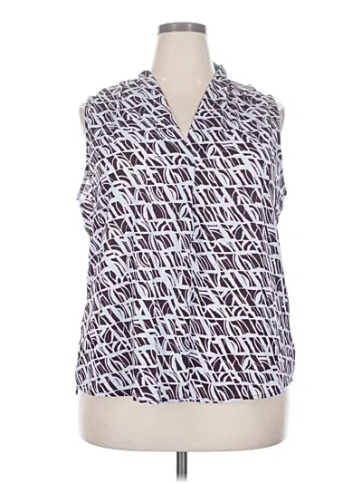 Pre-owned Fortune + Ivy Sleeveless Blouse In Purple