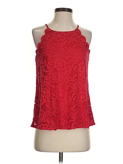 Pre-owned Fortune + Ivy Sleeveless Blouse In Red