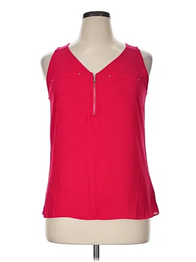 Pre-owned Fortune + Ivy Sleeveless Blouse In Red
