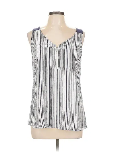 Pre-owned Fortune + Ivy Sleeveless Blouse In White
