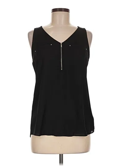 Pre-owned Fortune + Ivy Sleeveless Top Black V-neck Tops