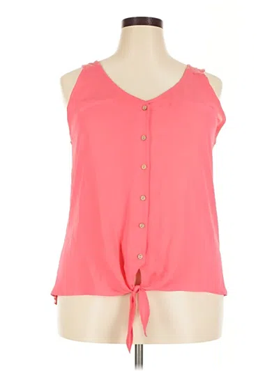 Pre-owned Fortune + Ivy Sleeveless T-shirt In Pink