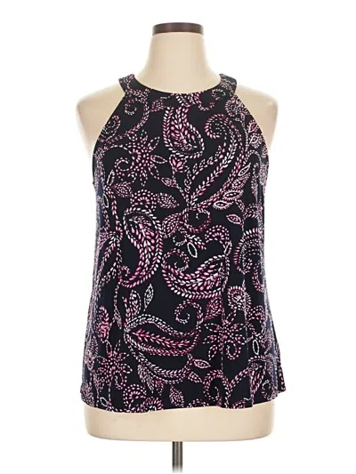Pre-owned Fortune + Ivy Tank Top Purple Halter Neckline Tops