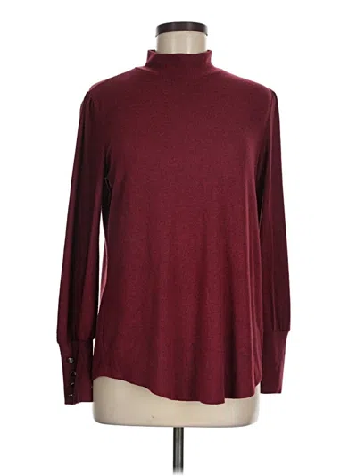 Pre-owned Fortune + Ivy Turtleneck Sweater In Burgundy