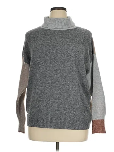 Pre-owned Fortune + Ivy Turtleneck Sweater In Gray