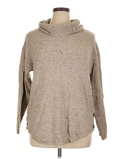 Pre-owned Fortune + Ivy Turtleneck Sweater In Tan