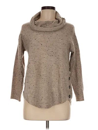 Pre-owned Fortune + Ivy Turtleneck Sweater In Tan