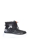 Forward High-top Black Nylon Boots In Black
